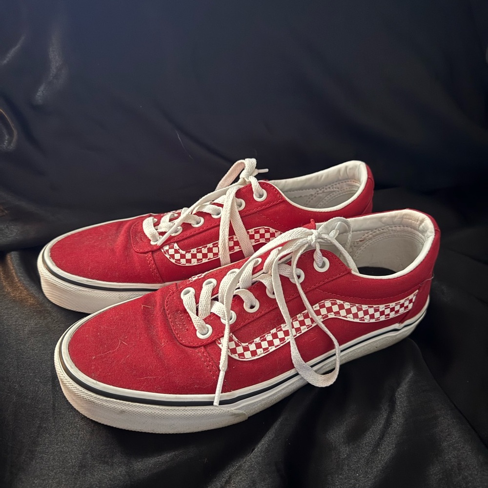Red Checkerboard Vans